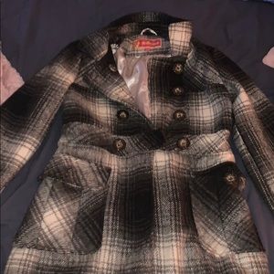 Black and white fall jacket juniors L(14)